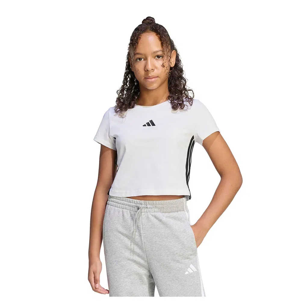 Детская футболка с коротким рукавом Adidas Essentials, White