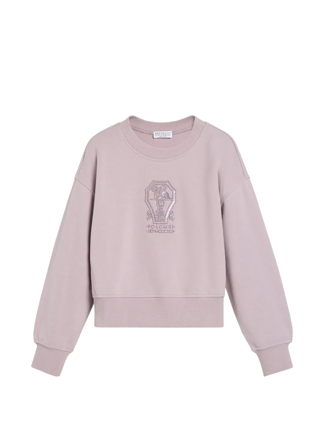 Толстовка с вышитым логотипом Brunello Cucinelli Kids, розовый