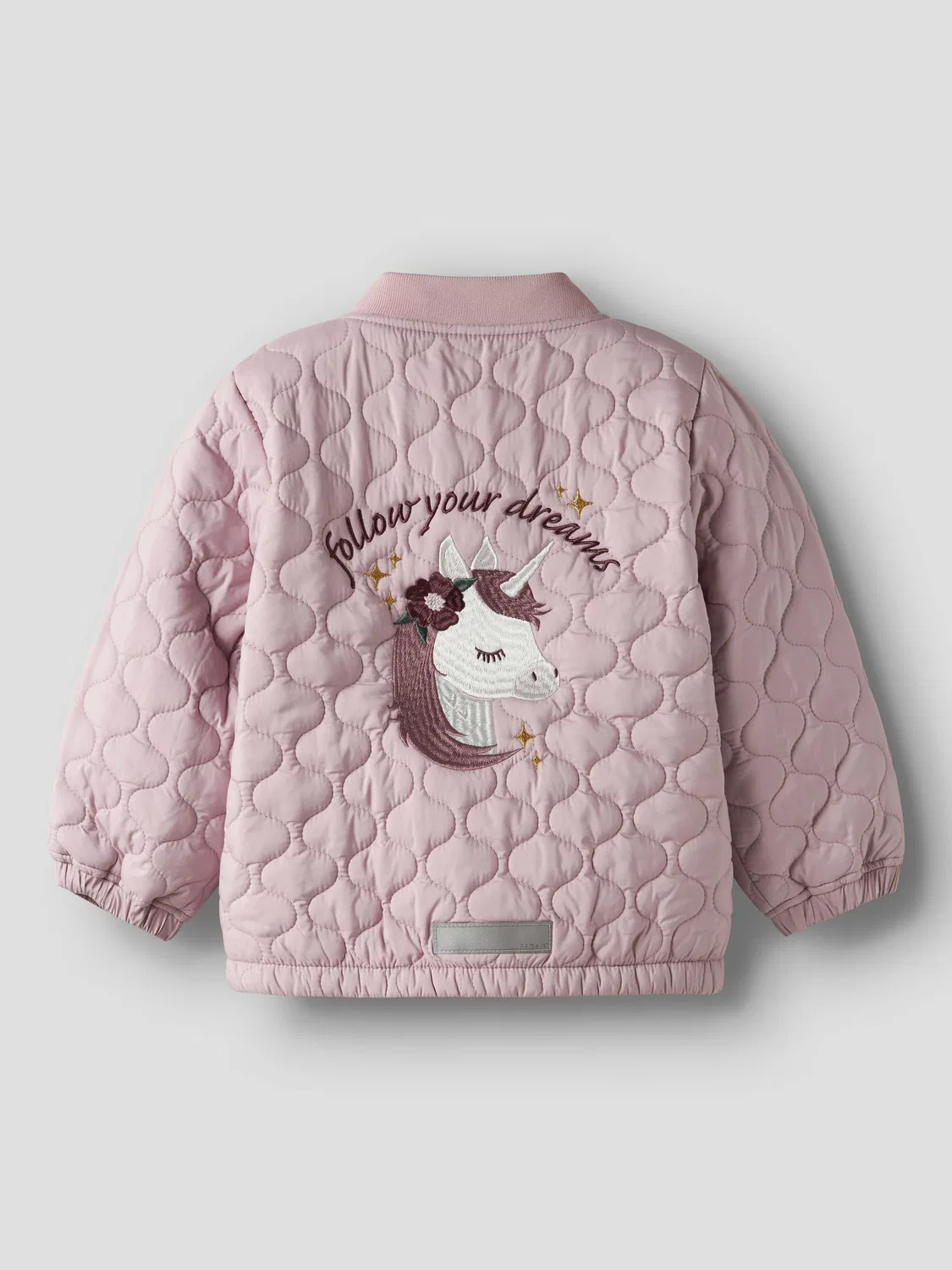 Детская куртка-бомбер для девочек с вышивкой Unicornio name it, Purple — фото 4