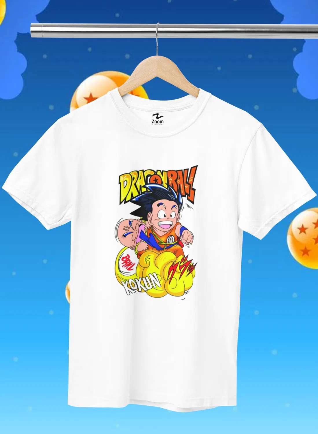 Футболка с принтом Kokun dragon ball design Zoom, белый