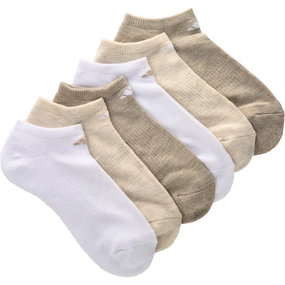 Женские спортивные носки-невидимки комплект из 6 пар Adidas, Wonder Beige/White