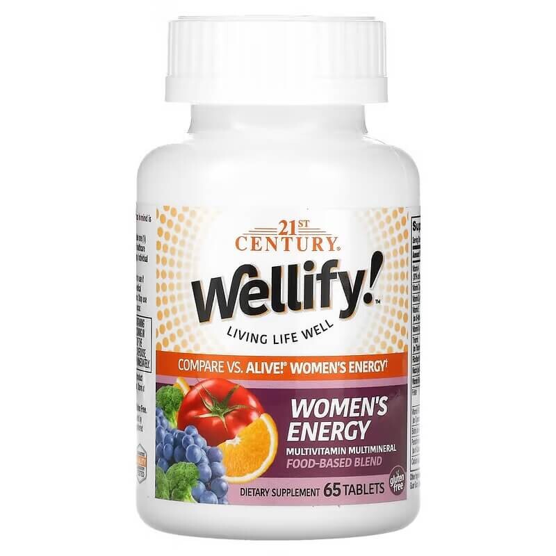

Мультивитамины и мультиминералы 21st Century Wellify Women's Energy, 65 таблеток