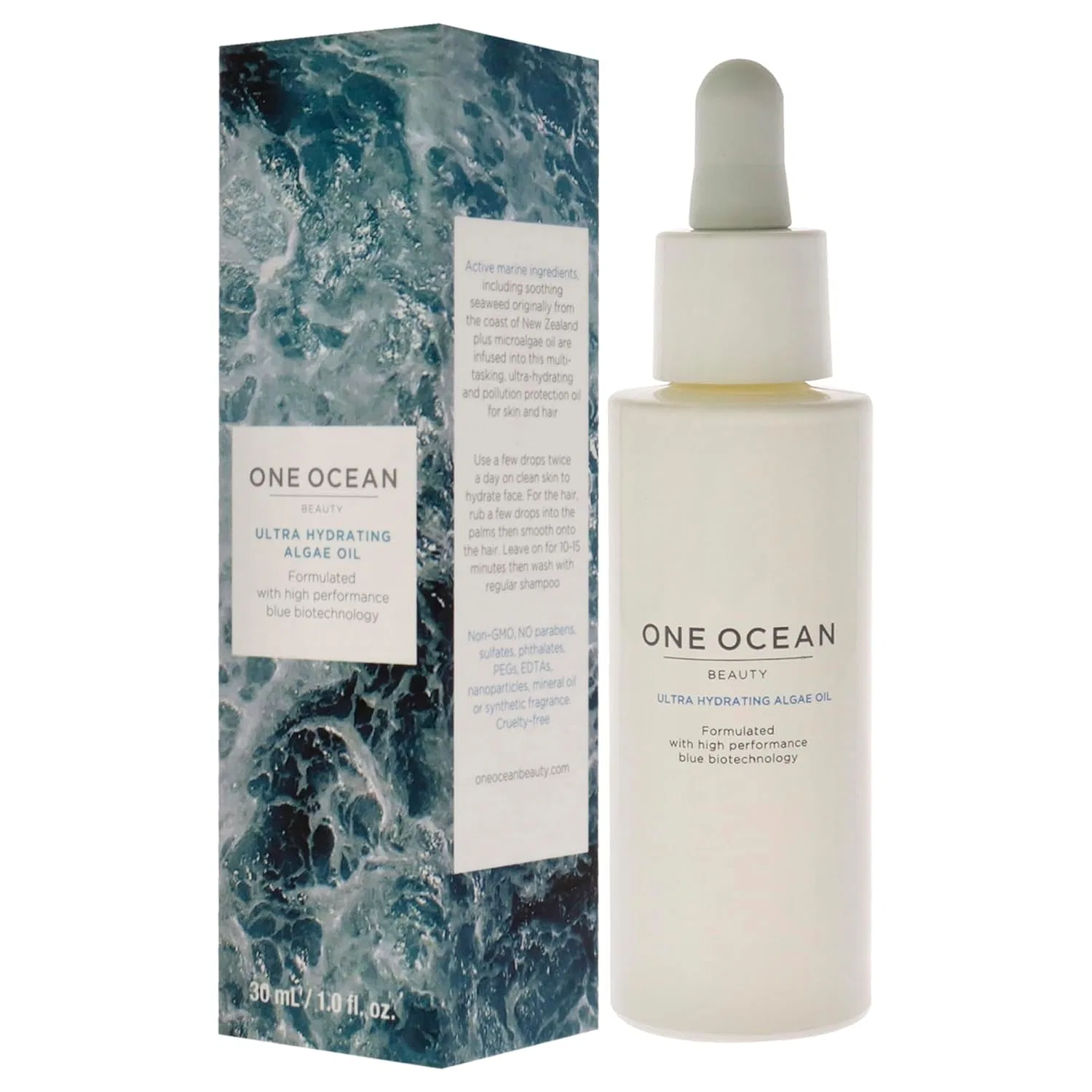 Масло для лица и волос Ultra Hydrating Algae Oil, One Ocean, 30 мл — фото 4