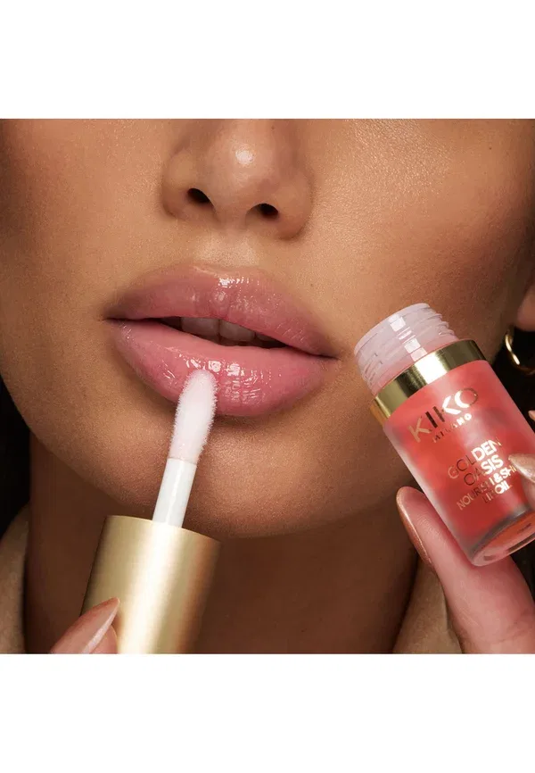 Масло для губ Golden Oasis Nourish & Shine - масло для губ 4.5 мл Kiko Milano, цвет pinch of pink — фото 4
