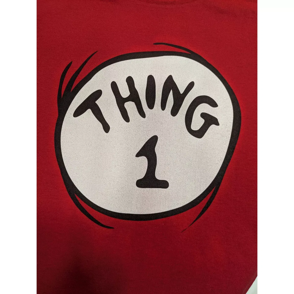 Детская футболка с коротким рукавом с принтом Dr. Seuss Thing 1, Цвет Thing 1 — фото 2