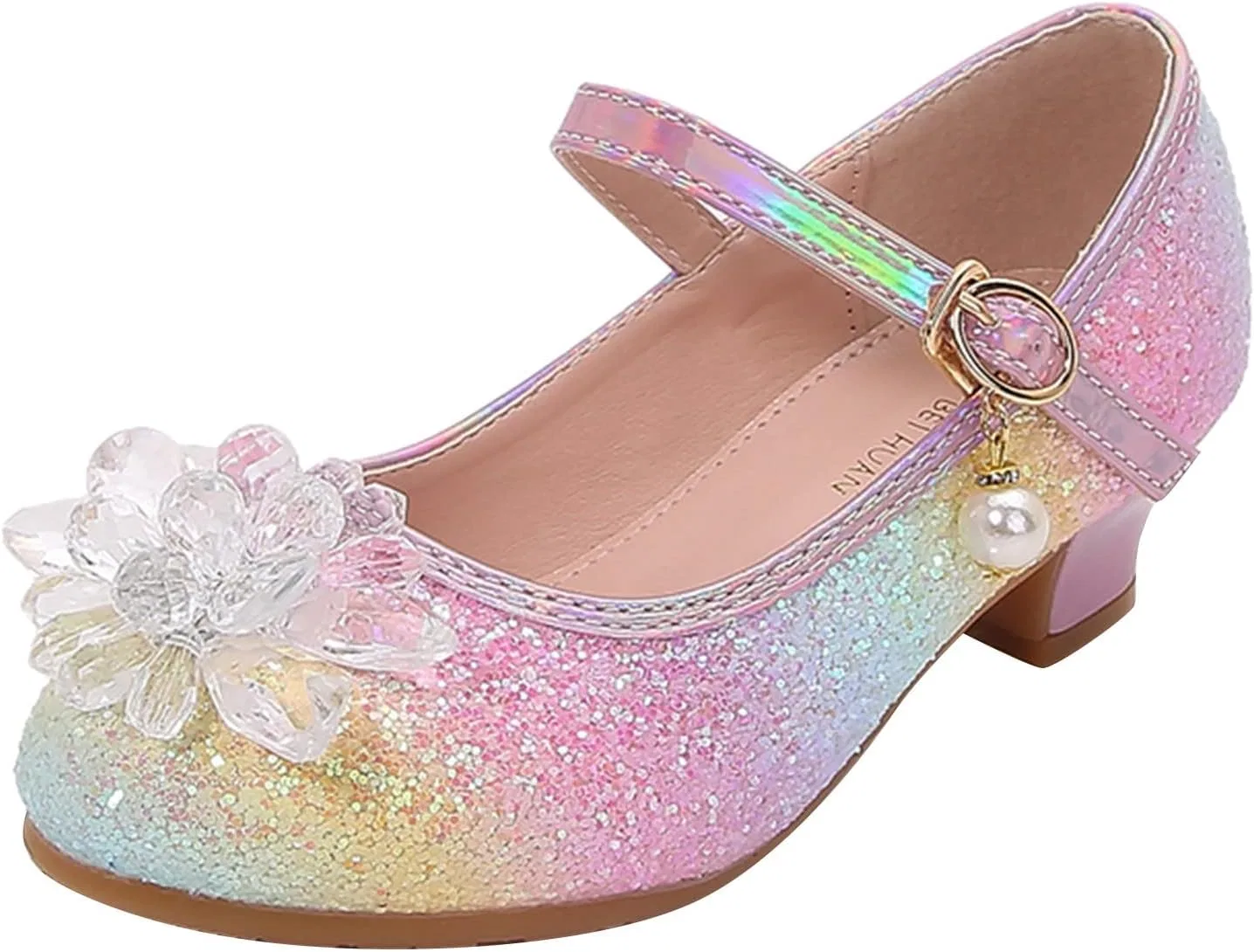 Детские туфли для девочек на платформе с пайетками Mary Jane Pumps, Pink