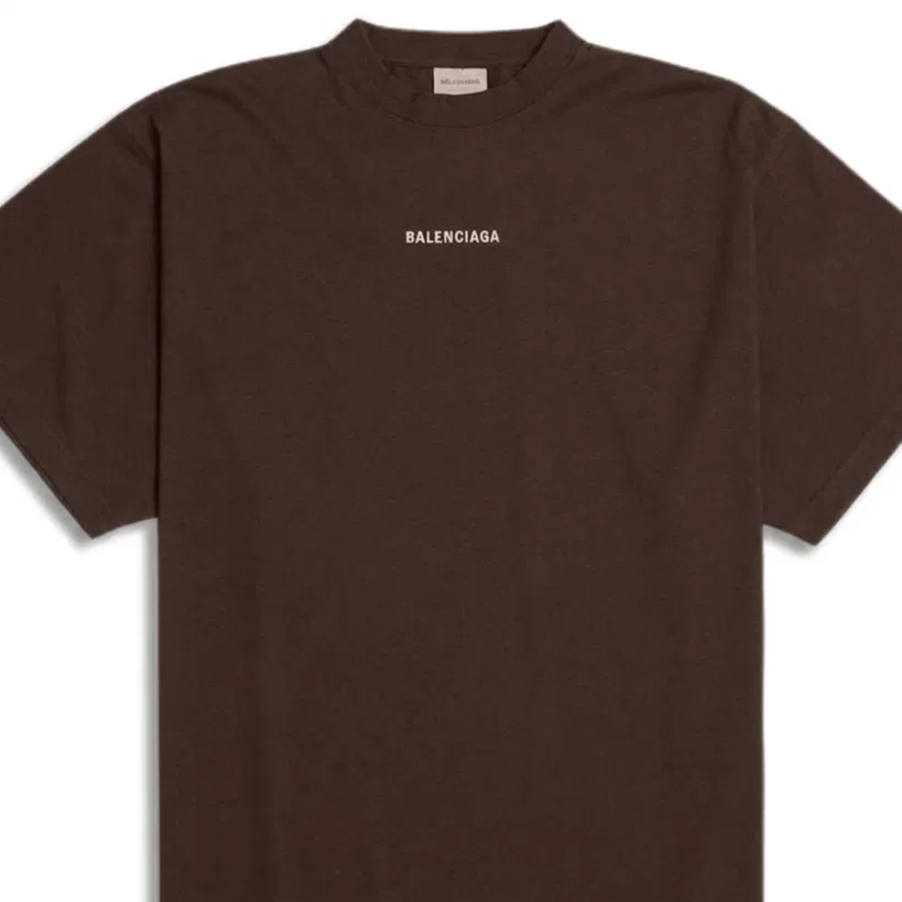 Мужская футболка с круглым вырезом Mocha Balenciaga, Mocha — фото 3