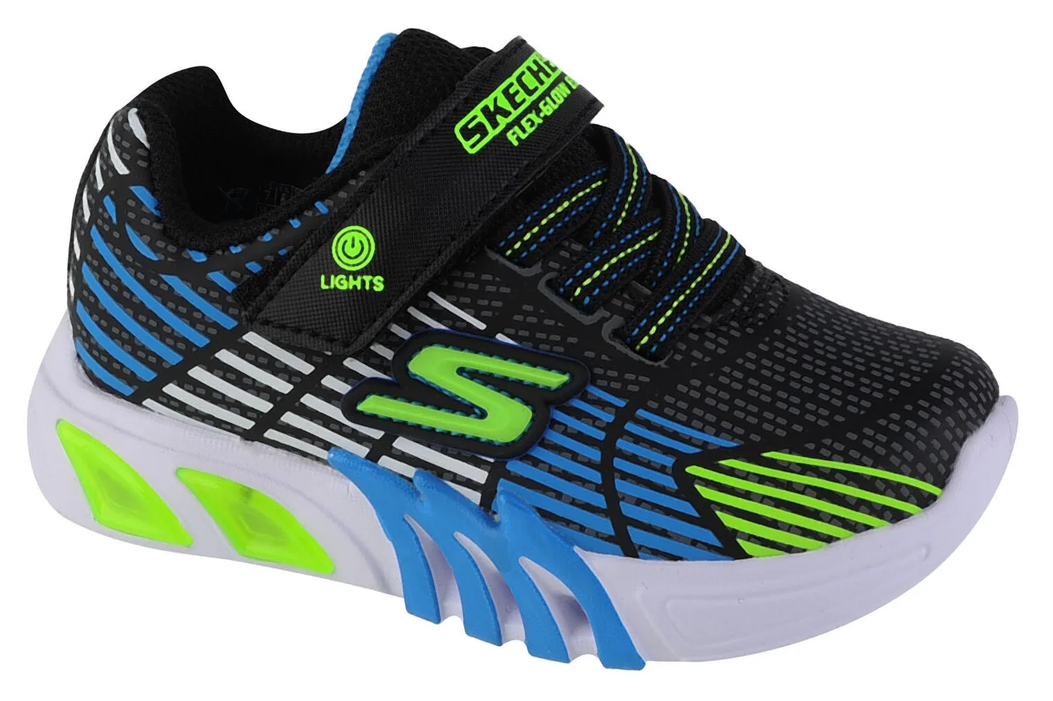 Детские кроссовки со светящейся подошвой Flexglow Elite Skechers, Schwarz