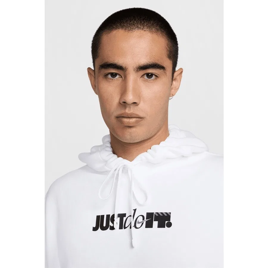 Худи с капюшоном и принтом Club Pull Over Big Logo Graphic Nike, Белый — фото 3