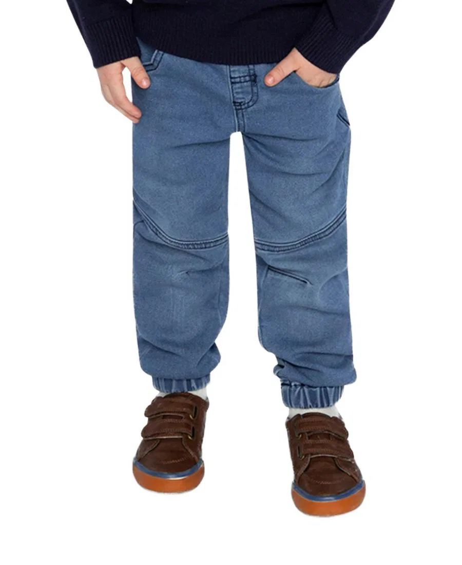 Детские джинсовые джоггеры из французского футера Deux par Deux, Light Blue Denim — фото 2