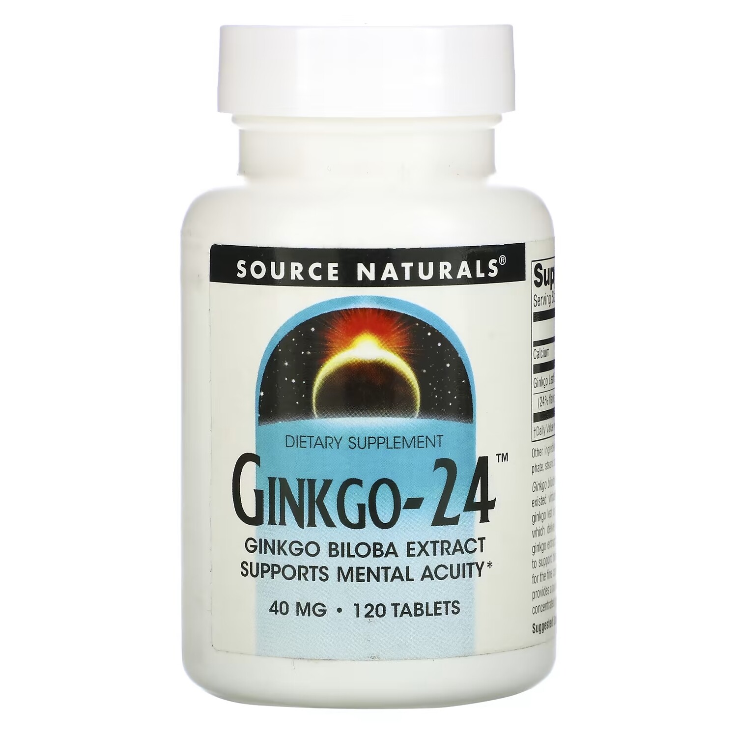 

Source Naturals Гинкго-24 40 мг, 120 таблеток