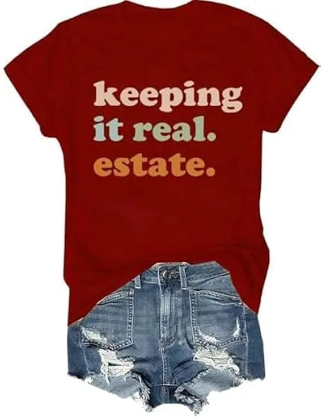 Женская футболка свободного кроя с полосками Keeping It Real Estate, Claret