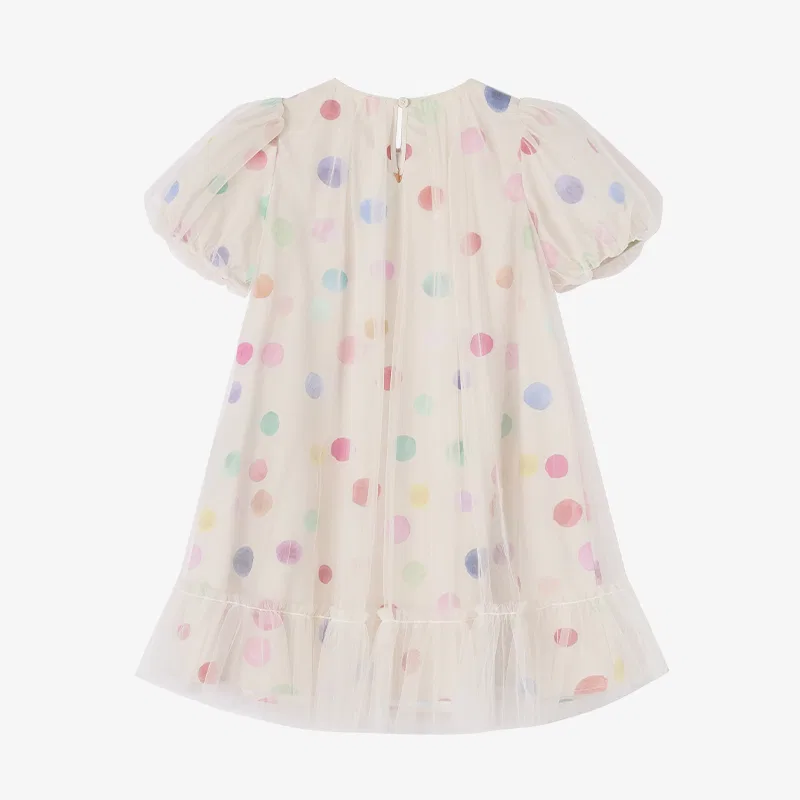 Детское платье для девочек с принтом Pre School Dresses XIANGYING, Apricot — фото 3