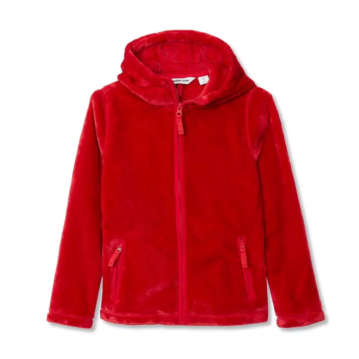 Детская куртка из флиса с капюшоном Lands' End, Apple Red