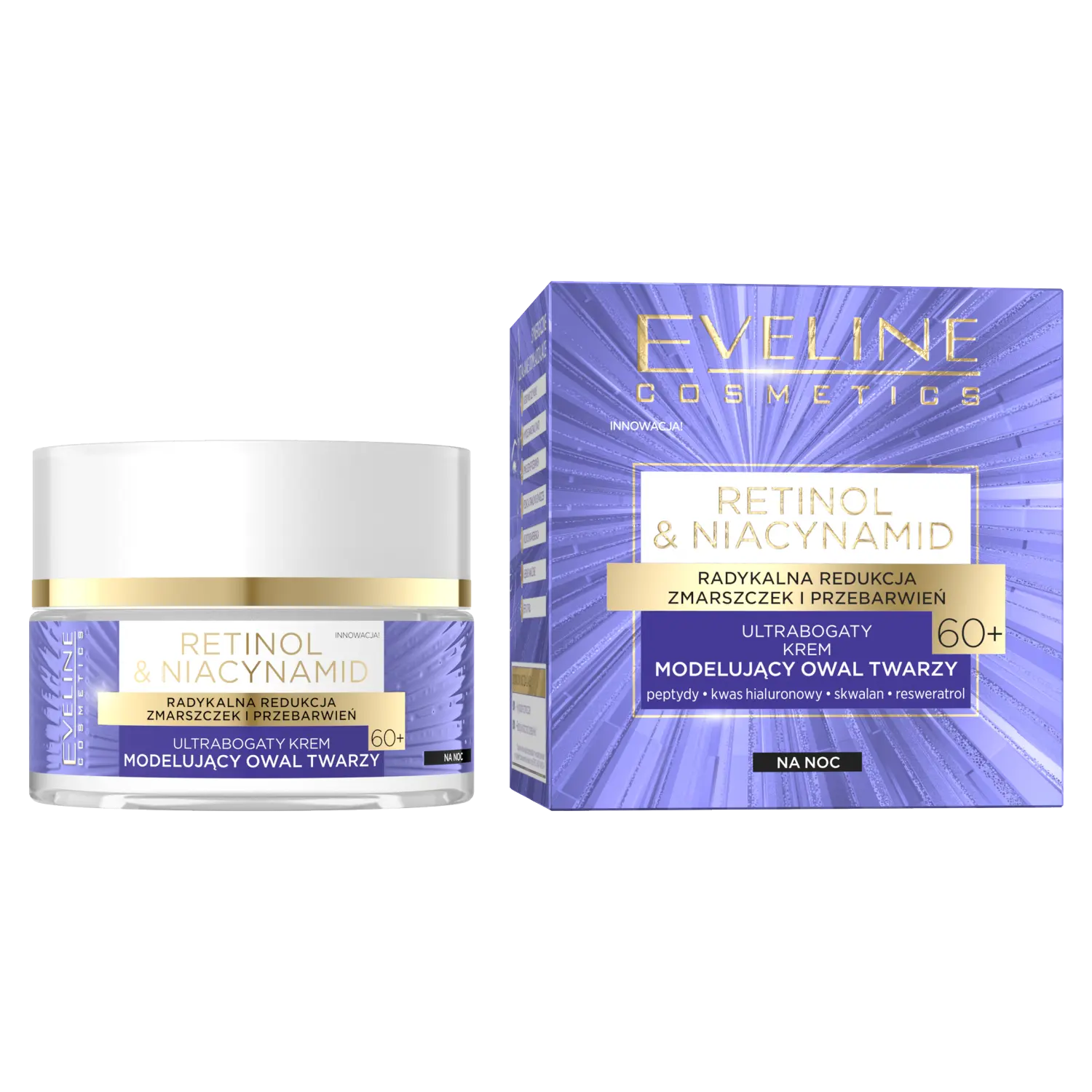 

Eveline Cosmetics Retinol&Niacynamid моделирующий крем для лица 60+ на ночь, 50 мл