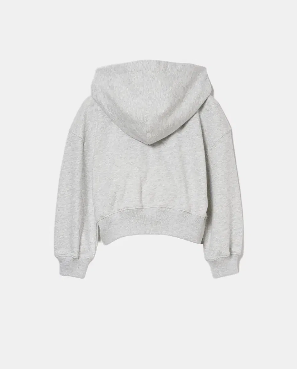 Детская толстовка на молнии с капюшоном оверсайз Gap, Blanco — фото 2