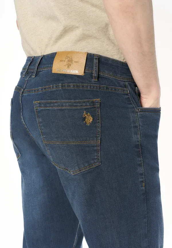 Джинсы хлопковые Straight leg U.S. Polo Assn., blu, синий — фото 4