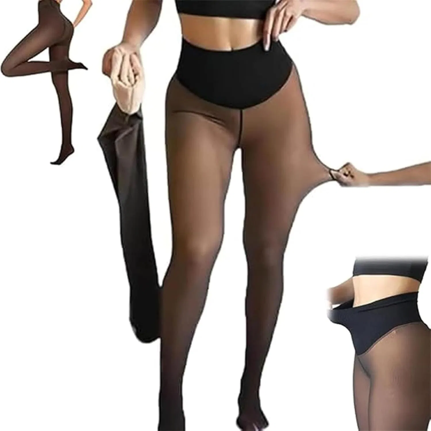 Женские леггинсы с компрессионным поясом Magic Curve Leggings, светло-коричневый