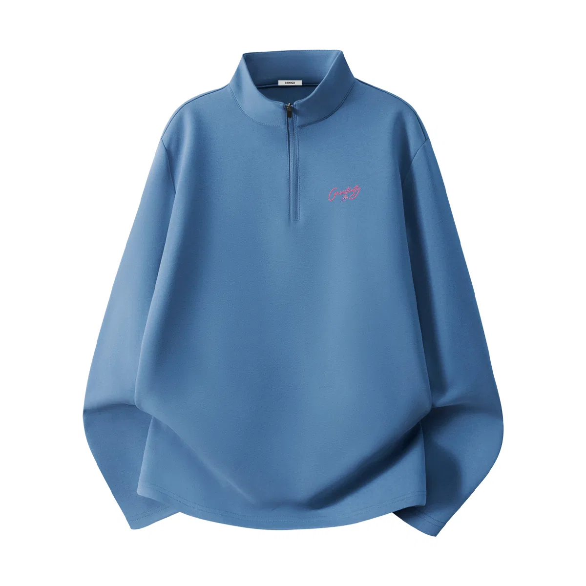Футболка с воротником-стойкой Детская MINISO, Denim Blue