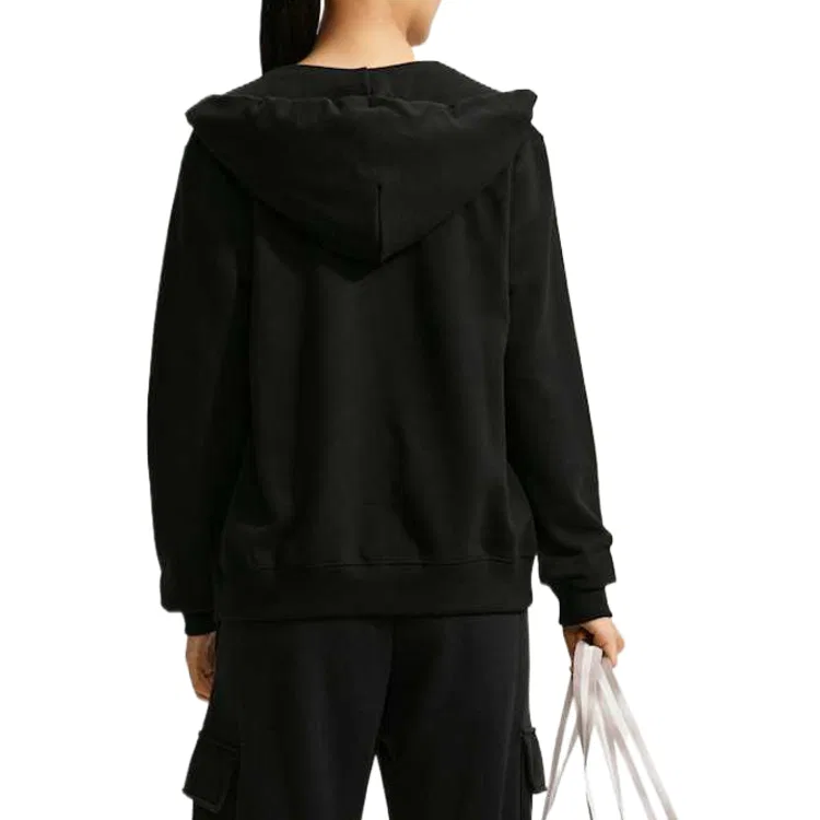 Женский свитшот с капюшоном Nike All Black/Sail White — фото 3