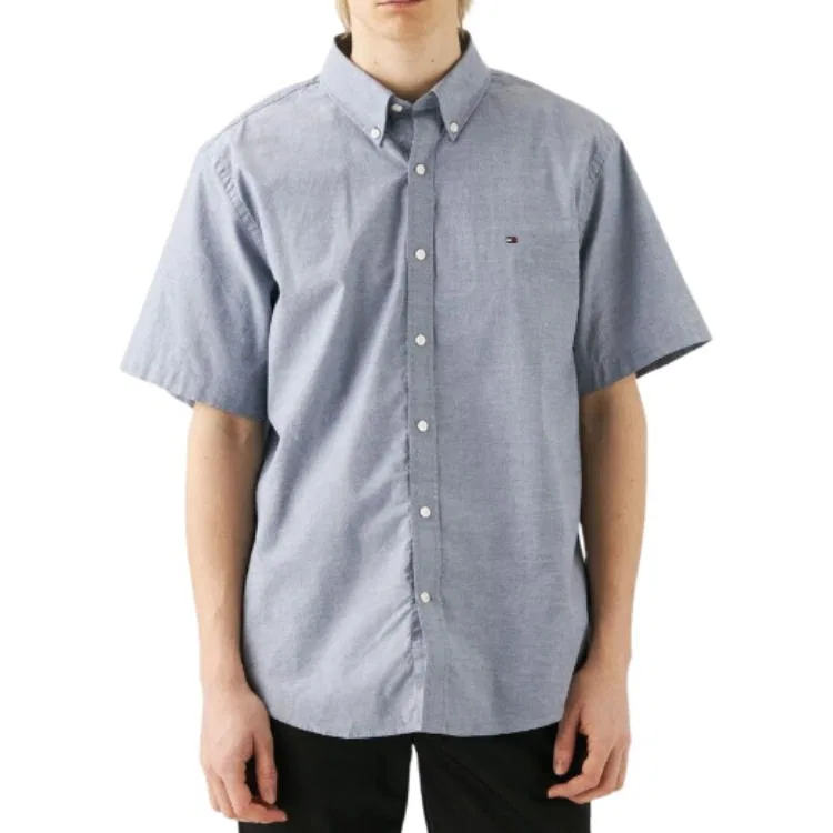 Мужская рубашка с коротким рукавом Marine Blue Tommy Hilfiger — фото 3