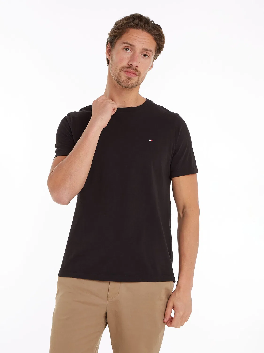 Футболка хлопковая Regular Fit Essential Tommy Hilfiger, черный