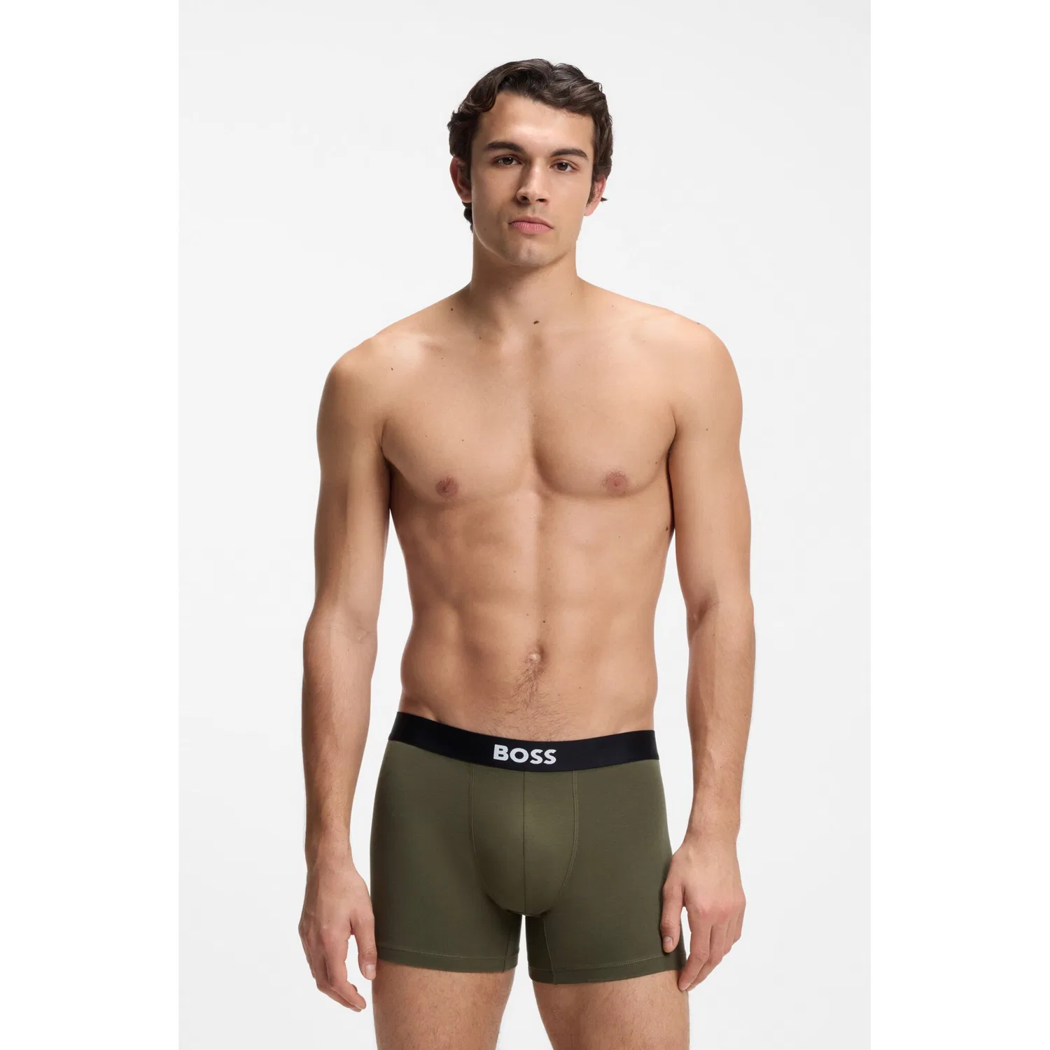 Мужские боксеры из мягкого хлопка с эластаном BOSS ONE, Open Green — фото 2