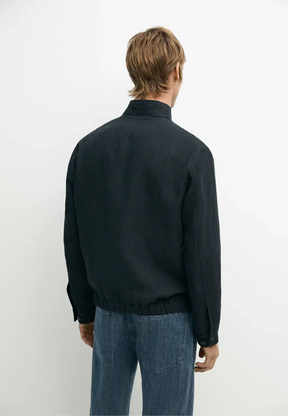 Куртка-Бомбер Massimo Dutti, Mottled Dark Blue — фото 3