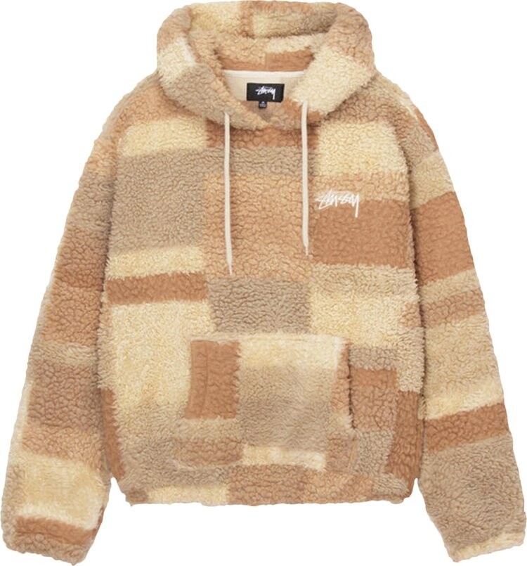 

Худи Stussy Bronson Sherpa Hoodie 'Khaki', коричневый