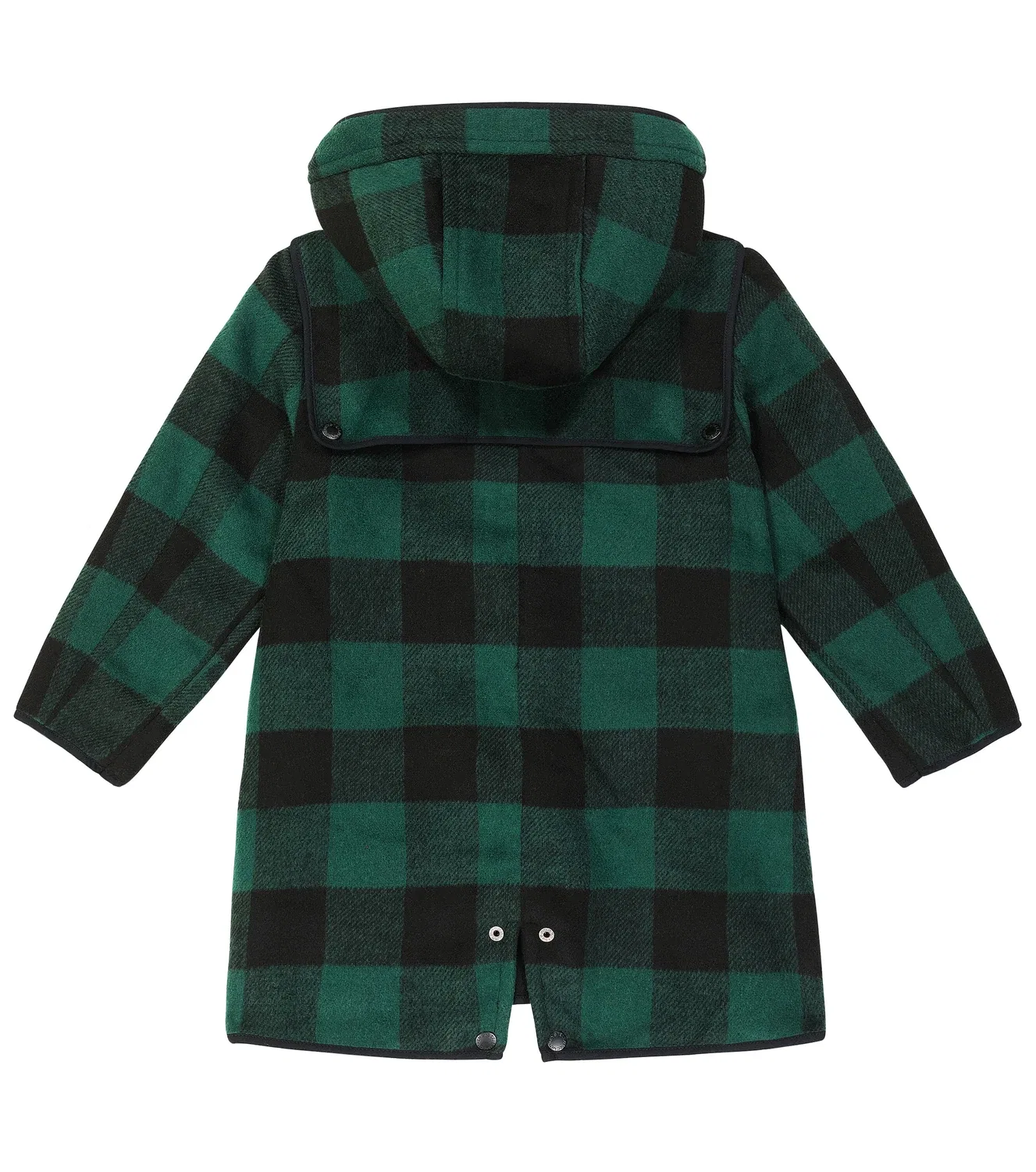 Пальто в клетку с капюшоном Stella Mccartney Kids, зеленый — фото 4