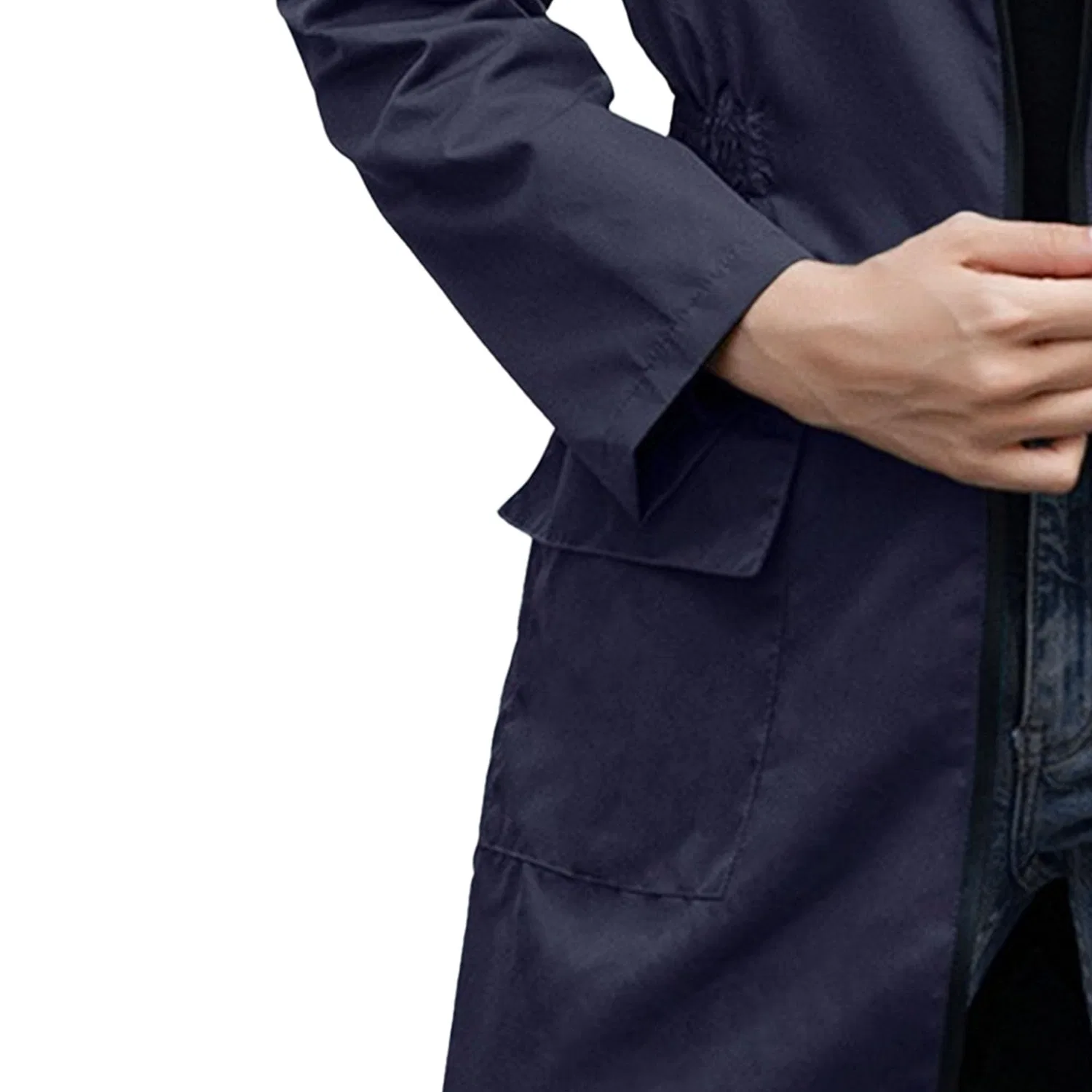 Женская легкая ветровка с капюшоном для походов, Blu navy — фото 4