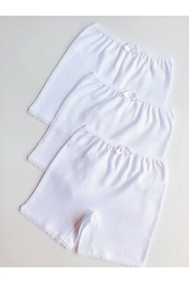Детские трусы для девочек хлопковые Boxer Shorts Çebikids, White