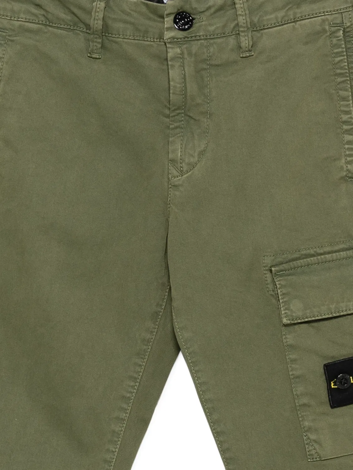 Брюки карго с нашивкой логотипа зеленые Stone Island, зеленый — фото 3