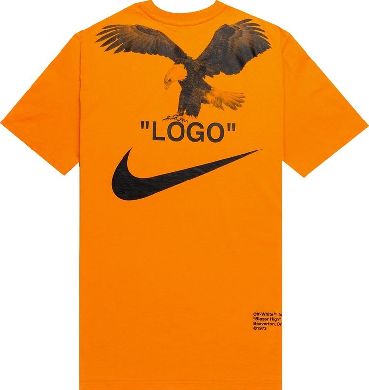 Футболка Nike x Off-White NRG A6 Tee 'Orange Peel', оранжевый — фото 3