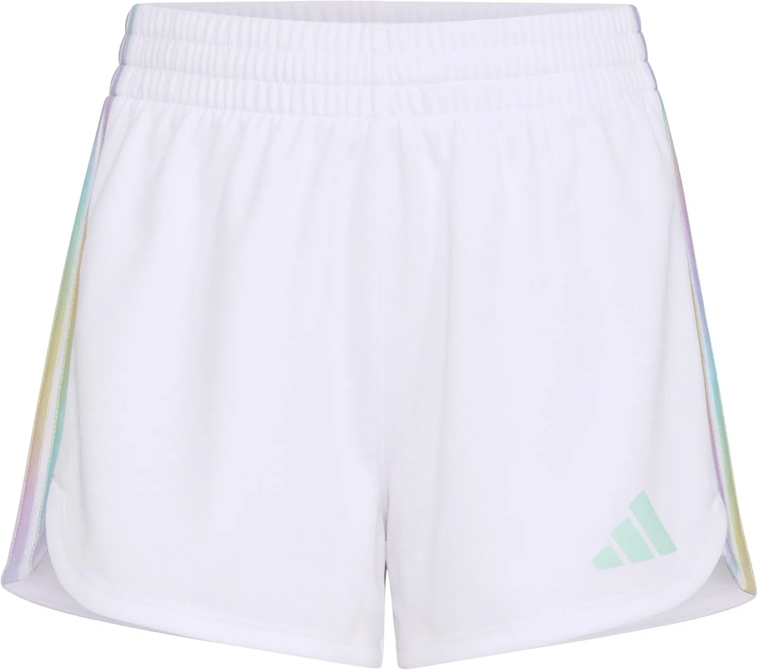 Детские сетчатые шорты Adidas с тремя полосками, White/Multi