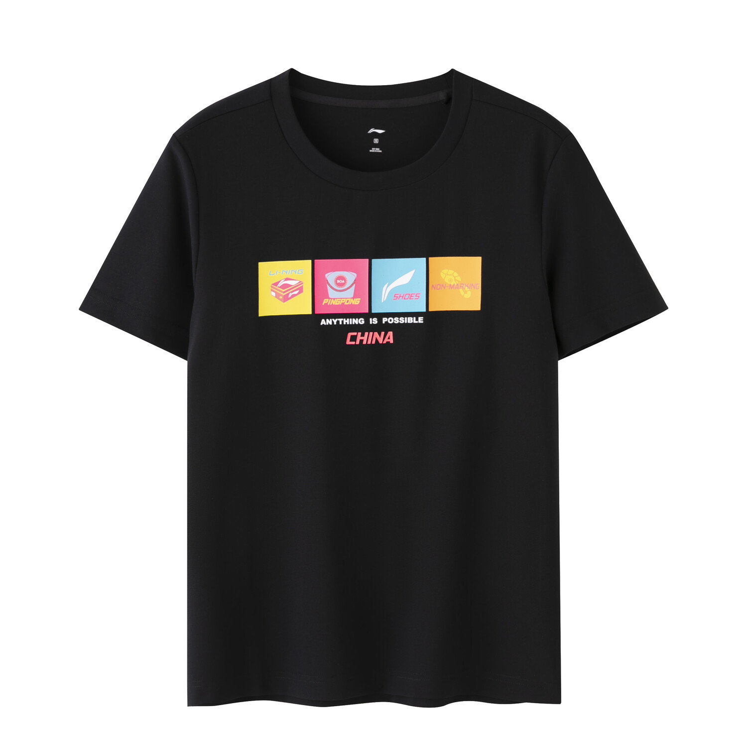 

Футболка серии Table Tennis унисекс, черная Lining, черный