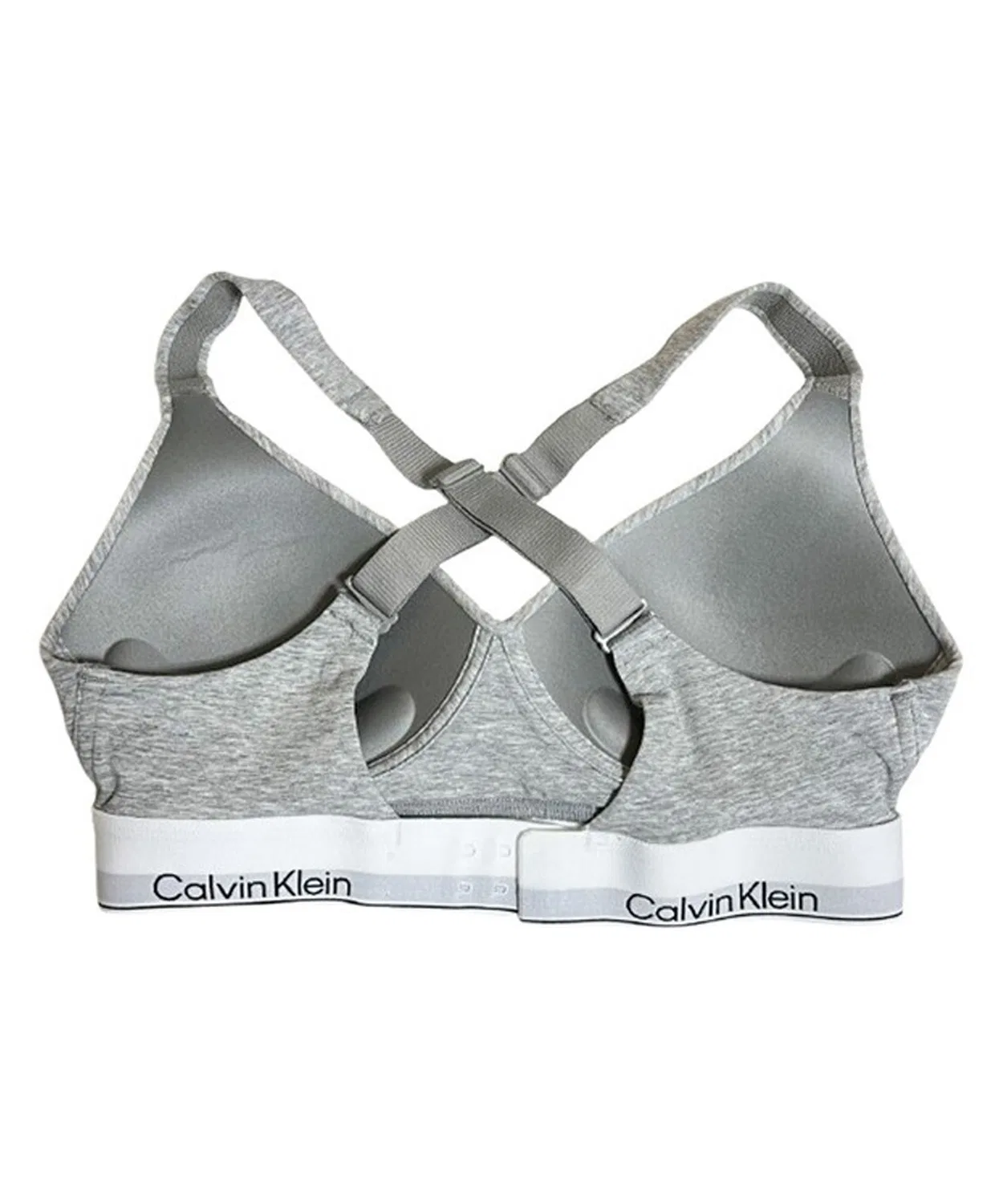 Женский бюстгальтер-бралетт с логотипом Calvin Klein, Heather Grey — фото 4