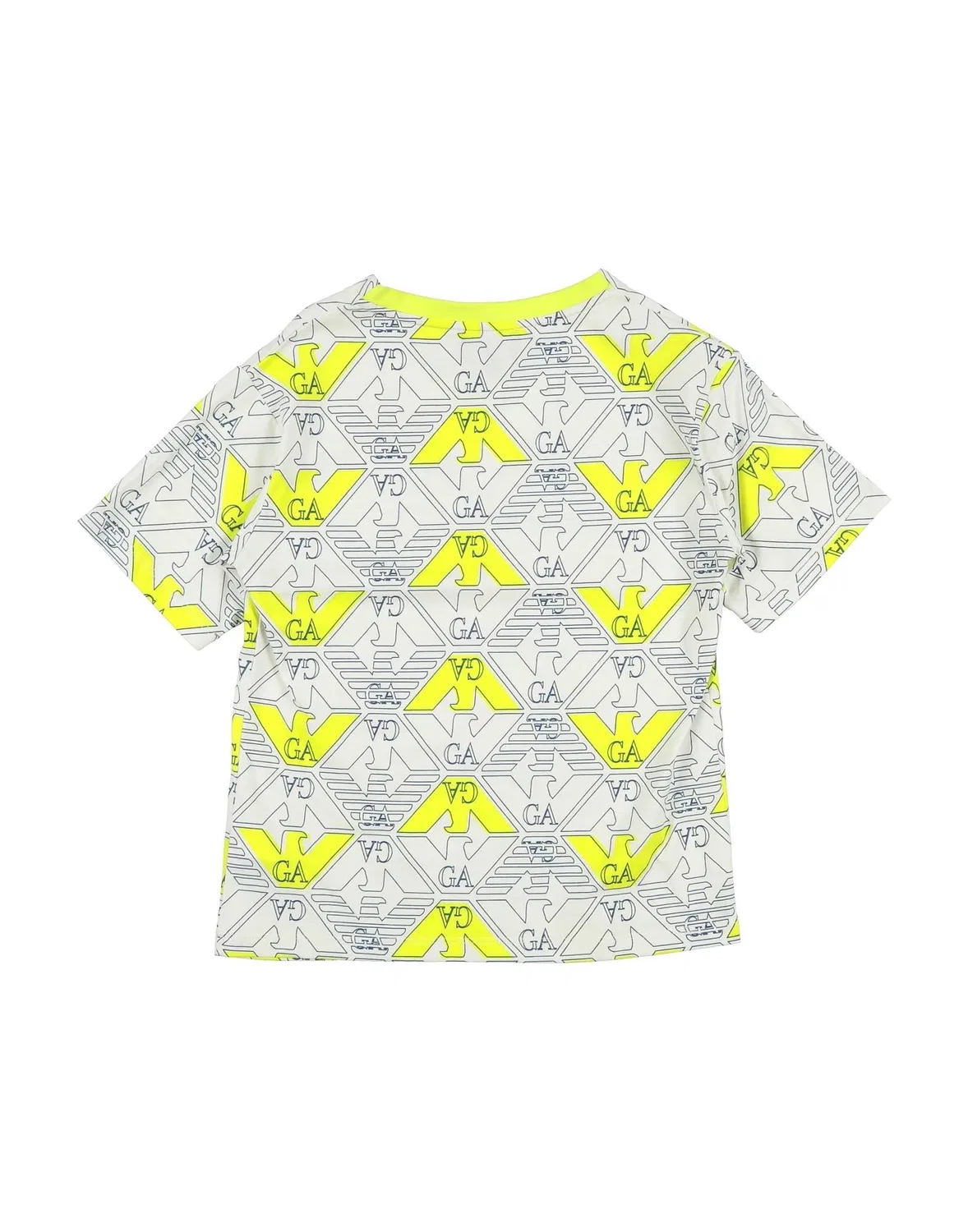 Детская футболка для мальчиков с логотипом Giorgio Armani, желтый — фото 2