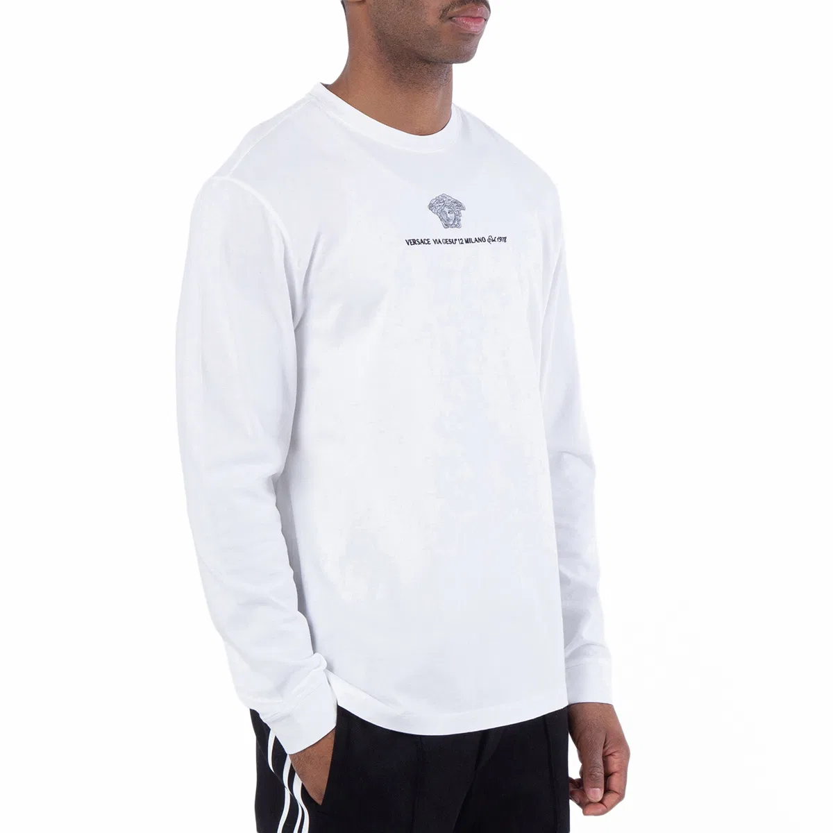 Футболка хлопковая свободного кроя Medusa Milano Cotton T-shirt Versace, Optical White — фото 2