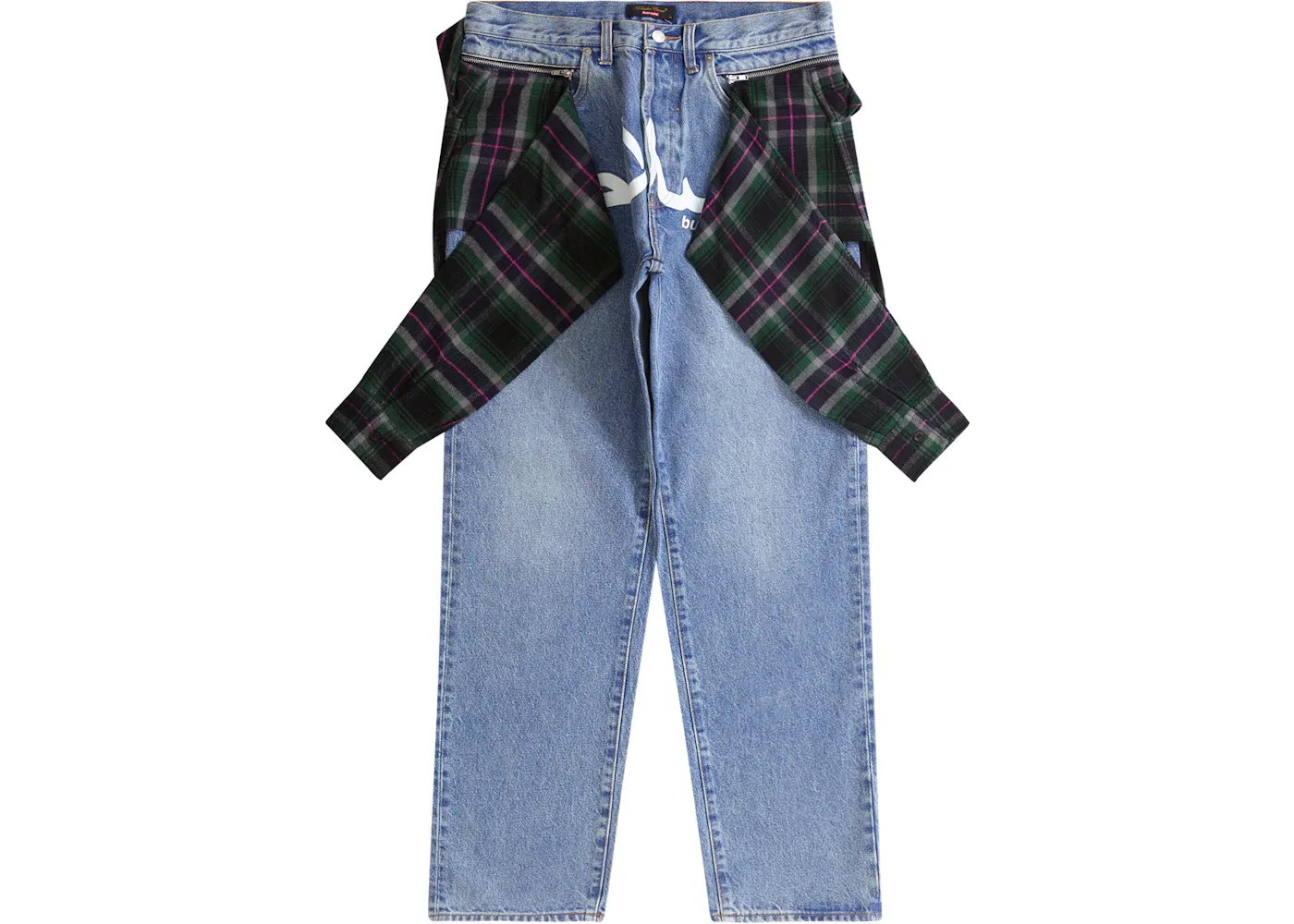Мужские джинсы с накладками Supreme UNDERCOVER Layered Jean, Washed Indigo