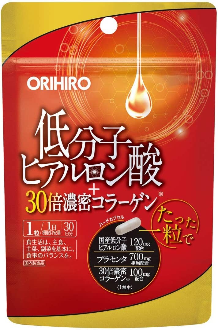 

Добавка Orihiro Low-Molecule Hyaluronic Acid + 30 times Dense Collagen, 30 таблеток