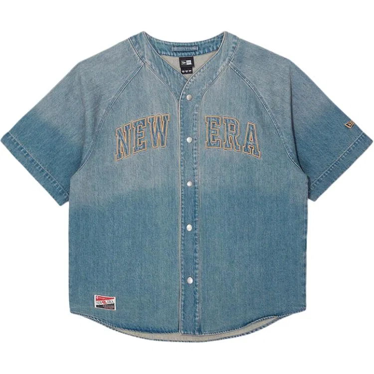 Детская бейсбольная джерси с V-образным вырезом деним Baseball Jerseys New Era