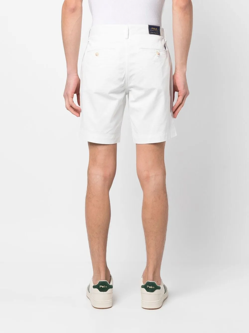 Шорты чинос с нашивкой-логотипом POLO RALPH LAUREN, белый — фото 4