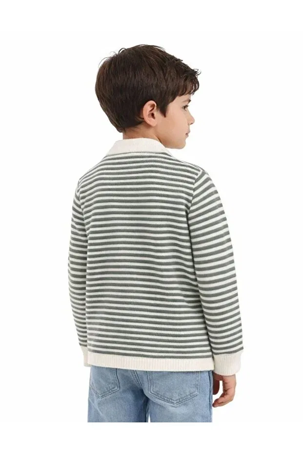 Детский кардиган для мальчиков с принтом Nanica Kids, Beige & Green — фото 2