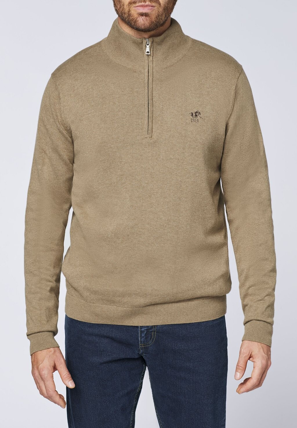 

Джемпер MIT KURZEM ZIPPER Polo Sylt, бежевый