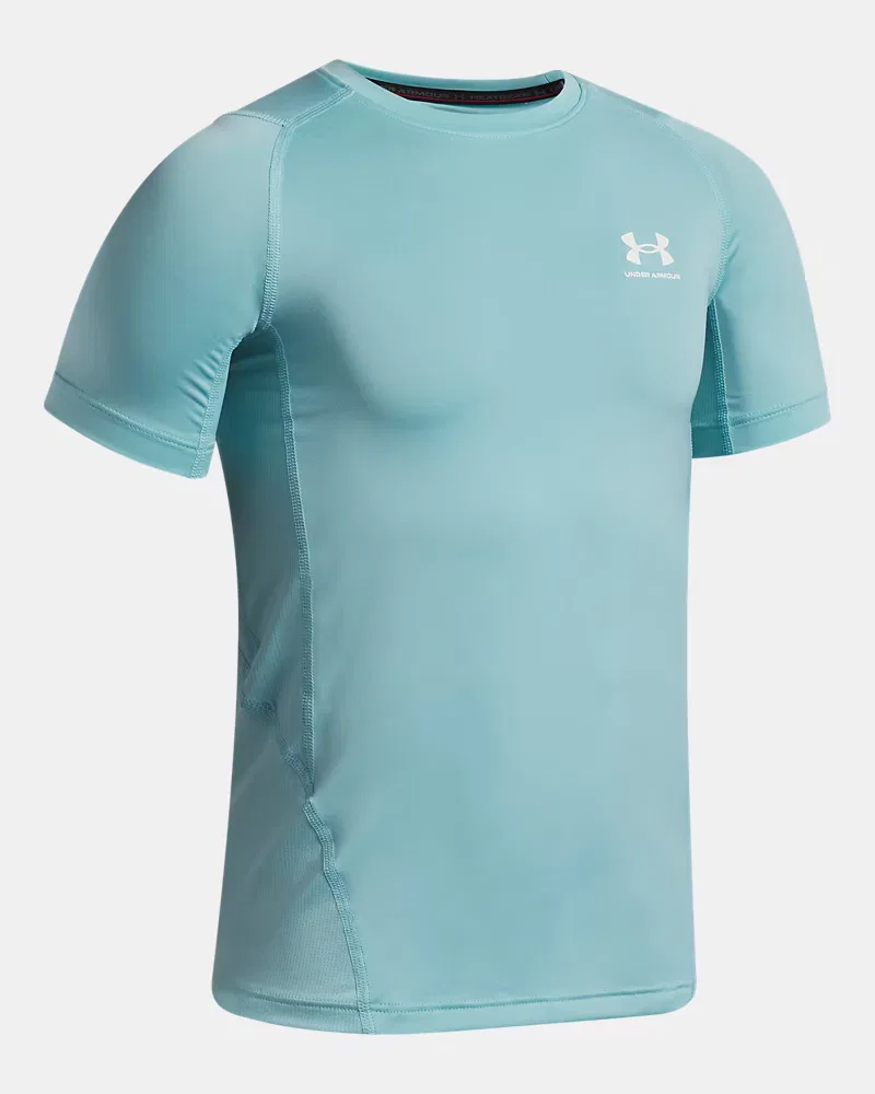 Футболка с коротким рукавом быстросохнущая HeatGear Armour UnderArmour, Blue Haze/White — фото 3