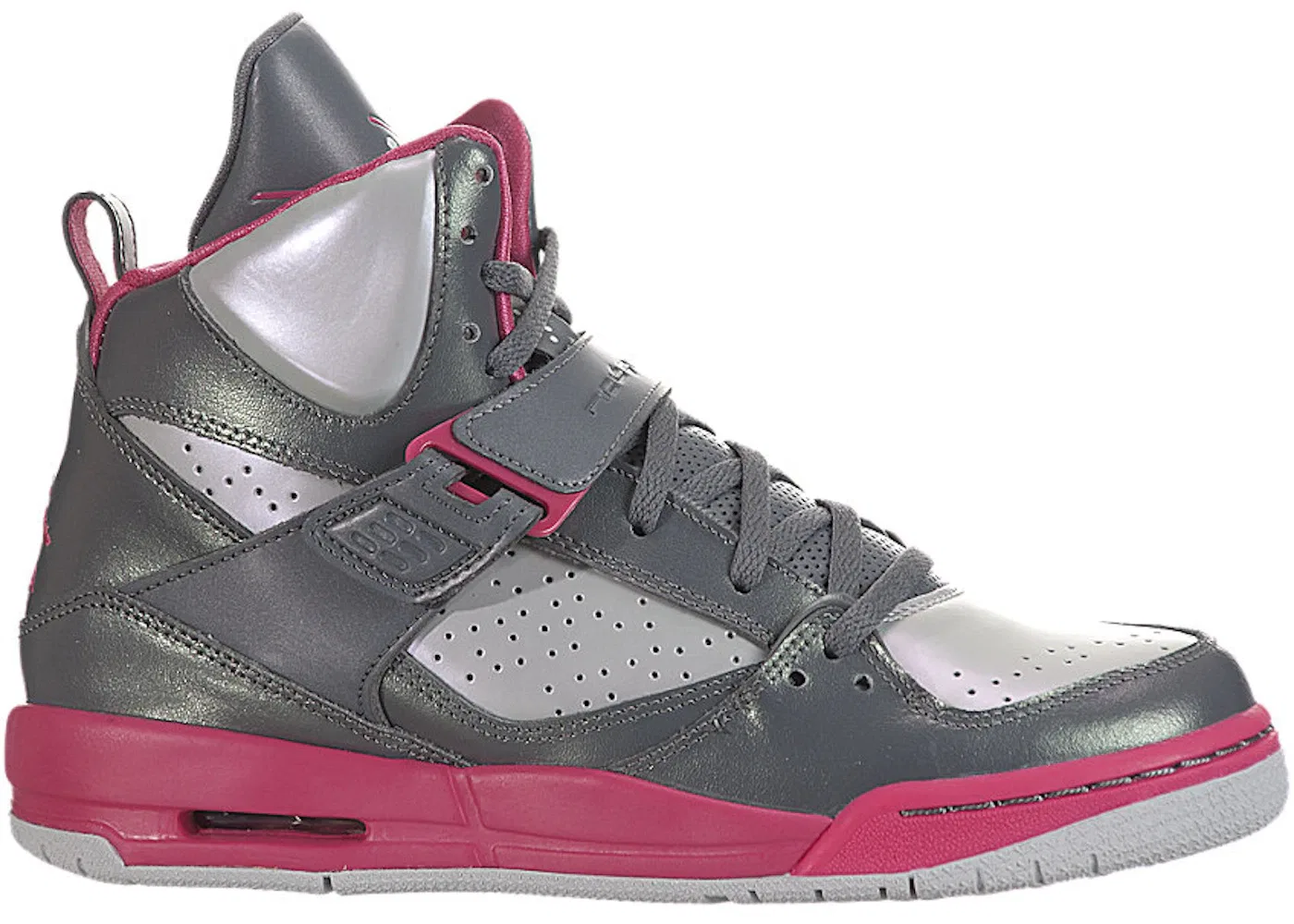 Детские кроссовки Lifestyle Jordan Flight 45 High Cool Grey/White-Metallic Platinum-Dynamic Pink