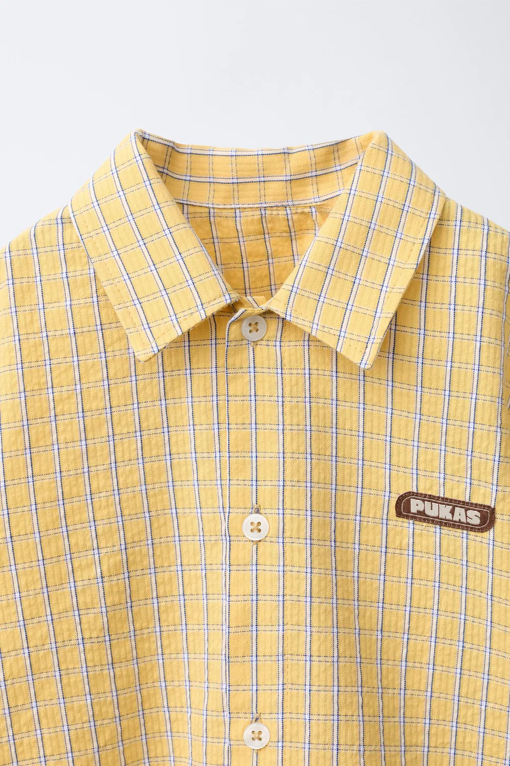 Рубашка в клетку PUKAS SURF ZARA, Yellow — фото 3