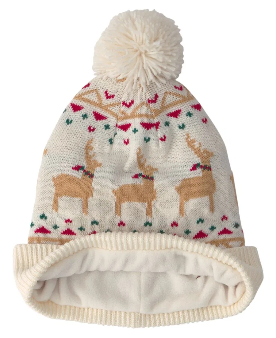 Комплект шапка и варежки с узором Фэр-Айл, модель Christmas Beanie and Glove Carter's, White — фото 2