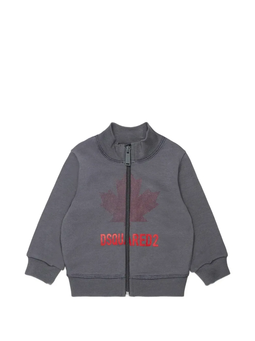 Свитер на молнии с логотипом Dsquared2 Kids, серый